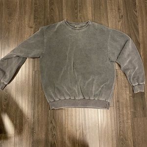 Faded Black Cropped Crewneck